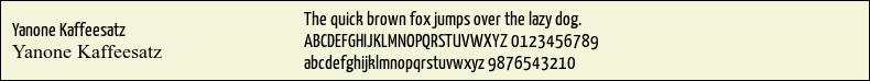 Picture Preview of The Font Yanone Kaffeesatz 