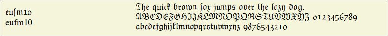 Picture Preview of The Font eufm10 