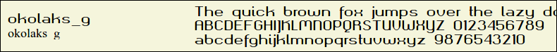 Picture Preview of The Font okolaks_g 