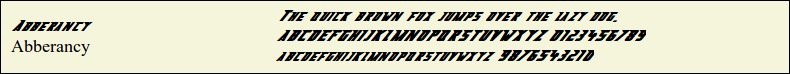 Picture Preview of The Font - Abberancy 