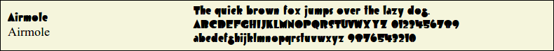 Picture Preview of The Font - Airmole 