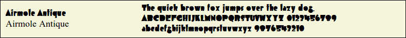 Picture Preview of The Font - Airmole Antique 