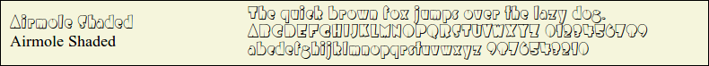 Picture Preview of The Font - Airmole Shaded 