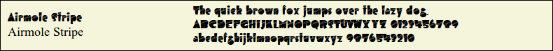 Picture Preview of The Font - Airmole Stripe 