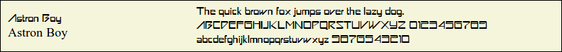 Picture Preview of The Font - Astron Boy 