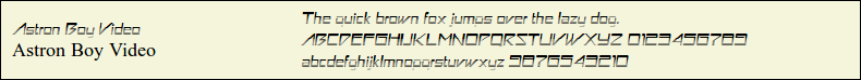 Picture Preview of The Font - Astron Boy Video 