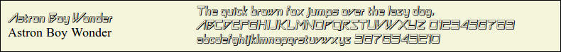 Picture Preview of The Font - Astron Boy Wonder 