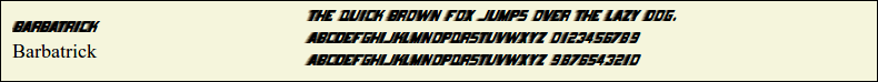 Picture Preview of The Font - Barbatrick 