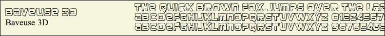 Picture Preview of The Font - Baveuse 3D 