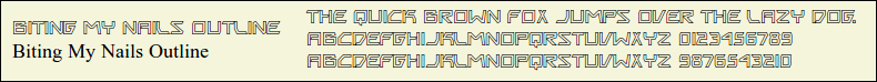 Picture Preview of The Font - Biting My Nails Outline 