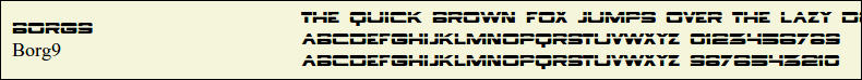 Picture Preview of The Font - Borg9 