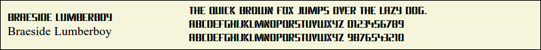 Picture Preview of The Font - Braeside Lumberboy 