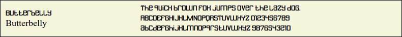 Picture Preview of The Font - Butterbelly 