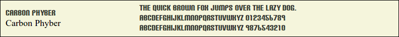 Picture Preview of The Font - Carbon Phyber 
