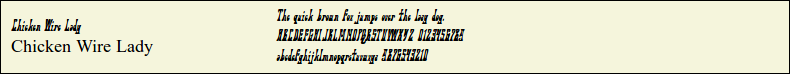 Picture Preview of The Font - Chicken Wire Lady 