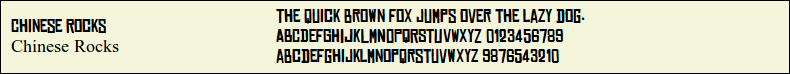 Picture Preview of The Font - Chinese Rocks 