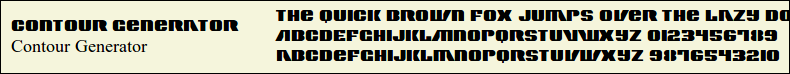 Picture Preview of The Font - Contour Generator 