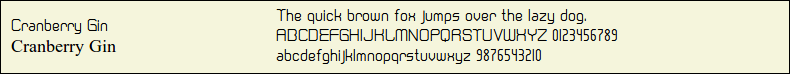 Picture Preview of The Font - Cranberry Gin 