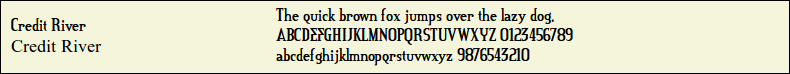 Picture Preview of The Font - Credit River 