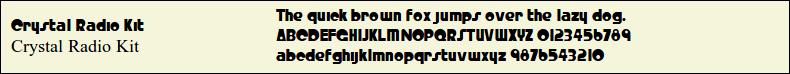 Picture Preview of The Font - Crystal Radio Kit 