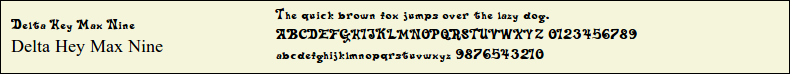 Picture Preview of The Font - Delta Hey Max Nine 