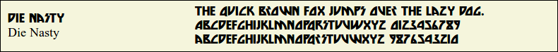 Picture Preview of The Font - Die Nasty 