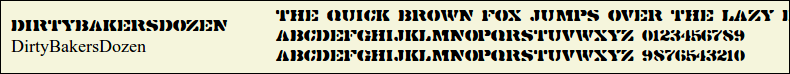 Picture Preview of The Font - DirtyBakersDozen 