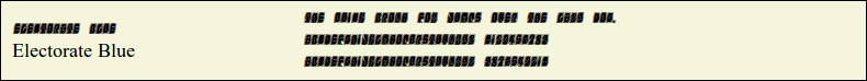 Picture Preview of The Font - Electorate Blue 