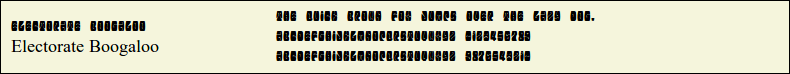 Picture Preview of The Font - Electorate Boogaloo 