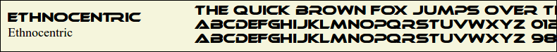 Picture Preview of The Font - Ethnocentric 