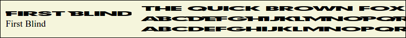 Picture Preview of The Font - First Blind 