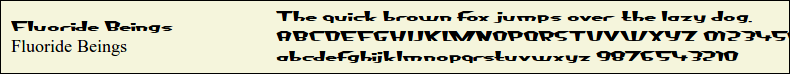 Picture Preview of The Font - Fluoride Beings 