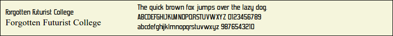 Picture Preview of The Font - Forgotten Futurist College 