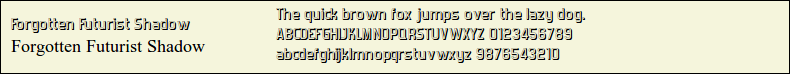 Picture Preview of The Font - Forgotten Futurist Shadow 