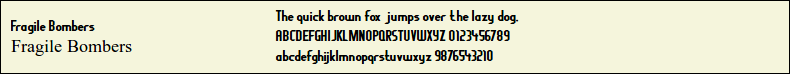 Picture Preview of The Font - Fragile Bombers 