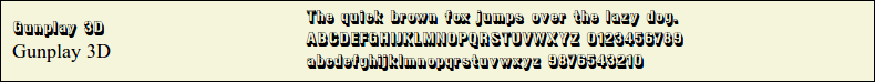 Picture Preview of The Font - Gunplay 3D 