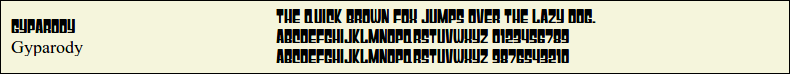 Picture Preview of The Font - Gyparody 