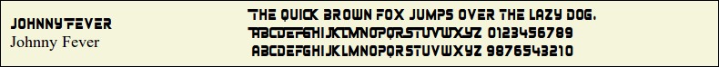 Picture Preview of The Font - Johnny Fever 