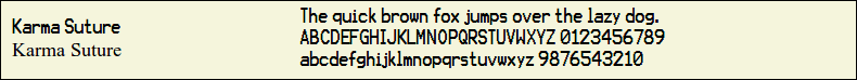 Picture Preview of The Font - Karma Suture 