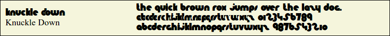 Picture Preview of The Font - Knuckle Down 
