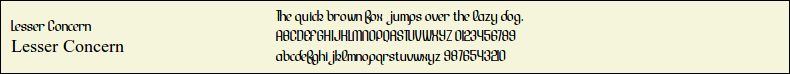 Picture Preview of The Font - Lesser Concern 