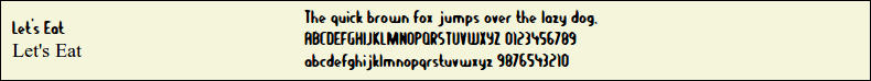 Picture Preview of The Font - Let's Eat 