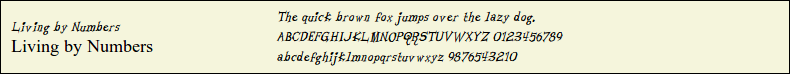 Picture Preview of The Font - Living by Numbers 