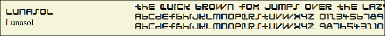 Picture Preview of The Font - Lunasol 