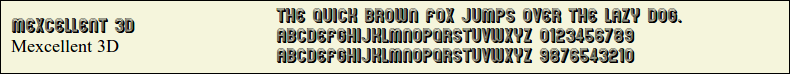 Picture Preview of The Font - Mexcellent 3D 