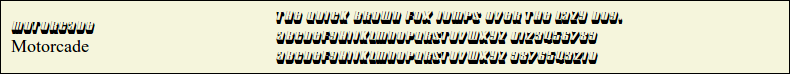 Picture Preview of The Font - Motorcade 