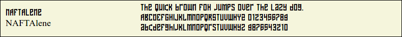 Picture Preview of The Font - NAFTAlene 