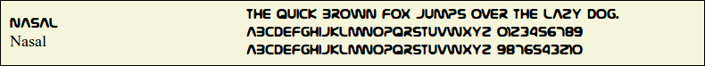Picture Preview of The Font - Nasal 