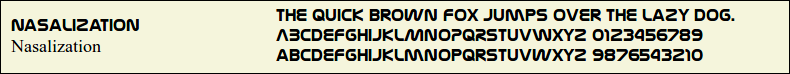 Picture Preview of The Font - Nasalization 