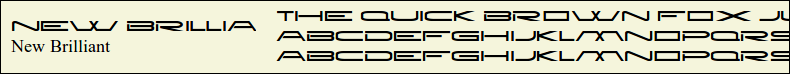 Picture Preview of The Font - New Brilliant 